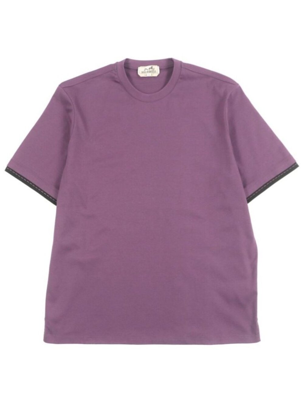 Hermes 24 SS ha 100% Cotton Saddle Stitch Crew Neck Short Sleeve - Picture 2 of 9